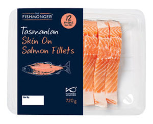 Aldi The Fishmonger Fresh Tasmanian Salmon Skin On 6pk/720g