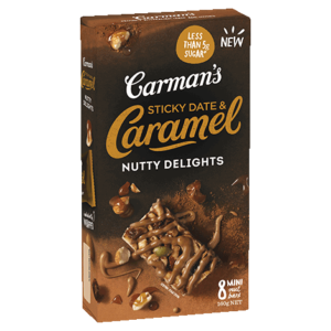 Carman's Nutty Delights Sticky Date & Caramel Bars 8 pack