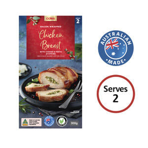 Coles Bacon Wrapped Chicken Breast With Fetta & Pesto Stuffing