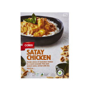 Coles Frozen Satay Chicken Meal 375g