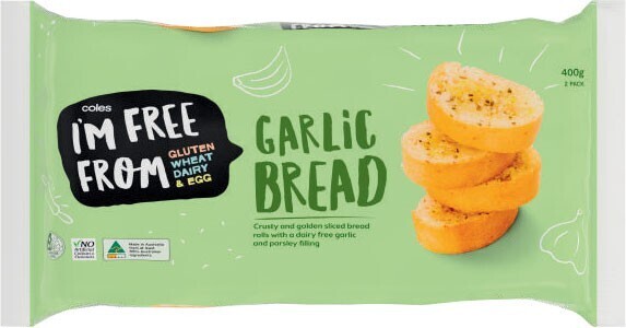 Coles I'M Free From Garlic Bread