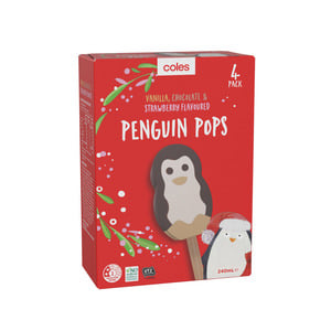 Coles Penguin Ice Pops 4 pack