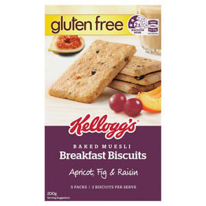 Kellogg's Gluten Free Baked Muesli Breakfast Biscuits With Apricot Fig And Raisin