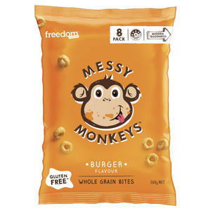 Messy Monkeys Whole Grain Bites Burger Flavour