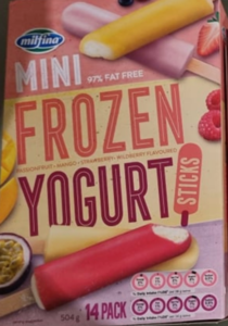 Milfina Frozen Yoghurt Sticks. 14 Pack