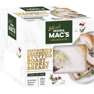 Moira Mac's Pistachio & Cranberry Stuffed Roast Turkey Breast 400g - 600g
