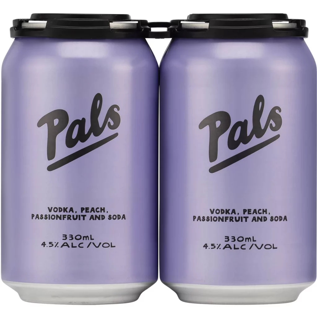 Pals Vodka Peach & Passionfruit Cans 4.5% 330mL