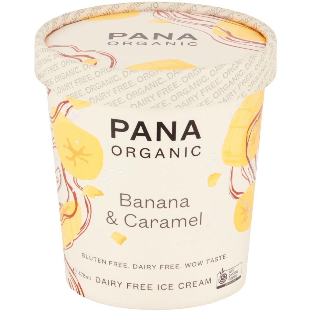 Pana Organic Banana & Caramel Dairy Free Ice Cream Tub