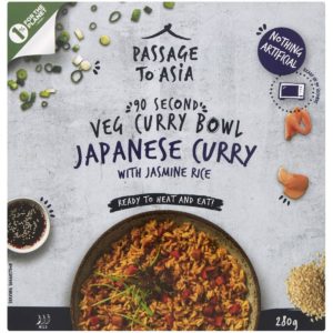 Passage To Asia Veg Curry Bowl Japanese Curry With Jasmine Rice 280g