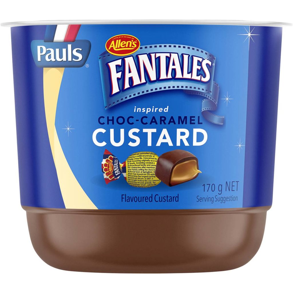 Pauls Allen's Fantales Inspired Choc Caramel Custard 170g