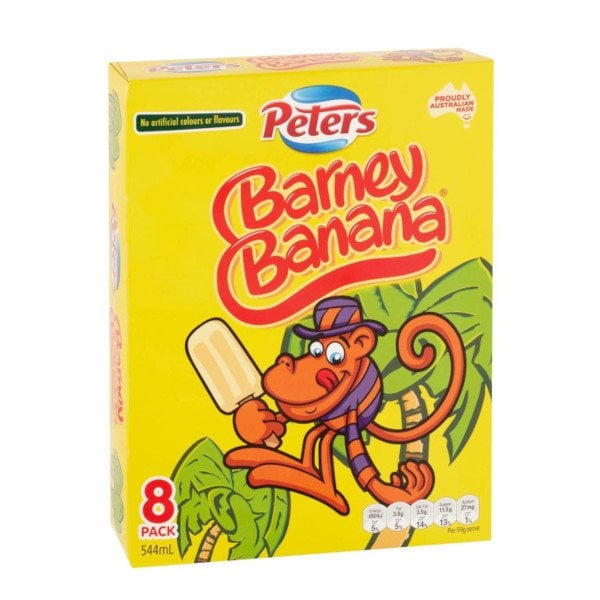 Peters Barney Banana Ice Cream 8 Pack