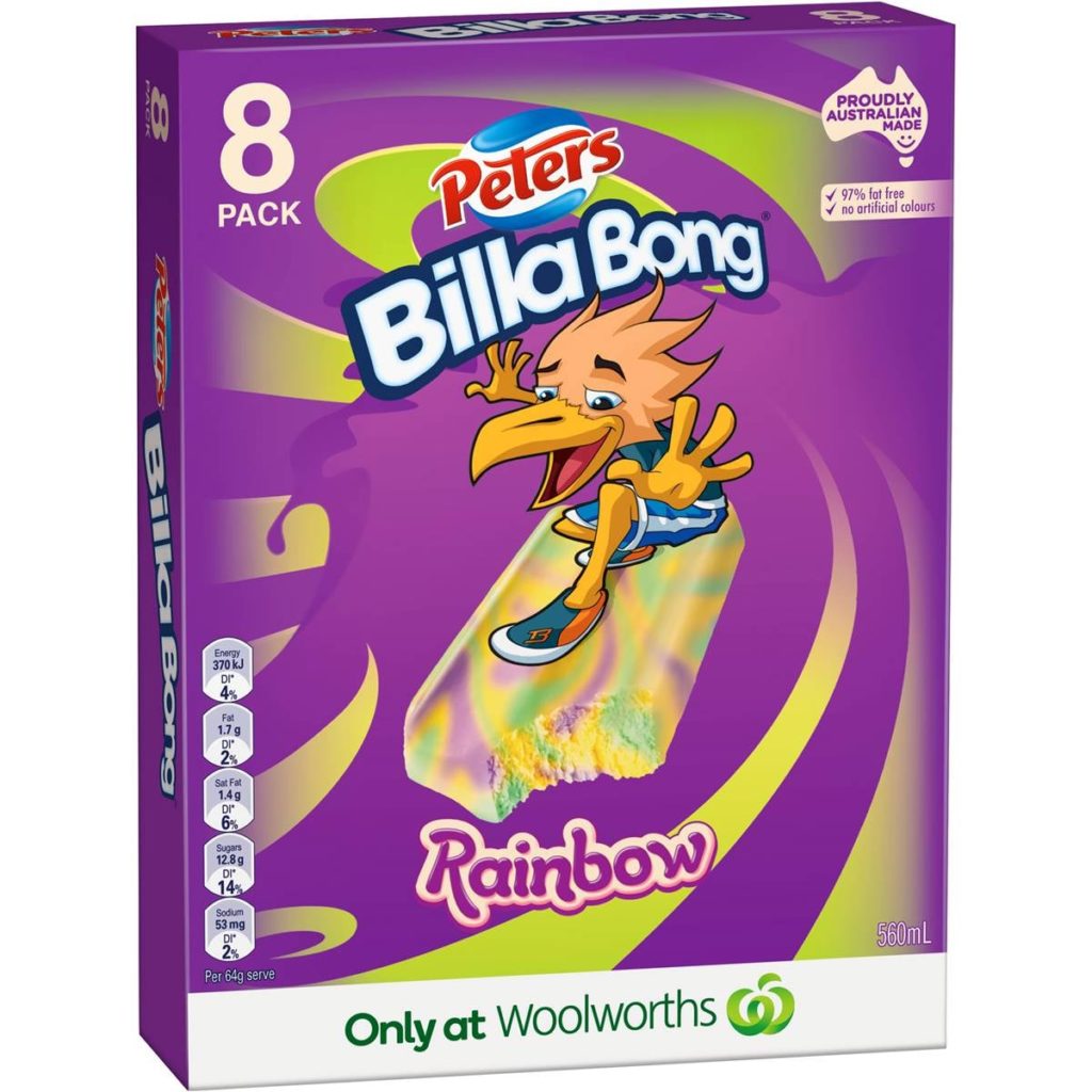 Peters Billabong Rainbow Ice Cream 8 Pack