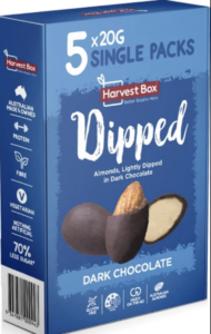 Harvest Box Classic Chocolate Dipped Almonds Multipack 5x20g