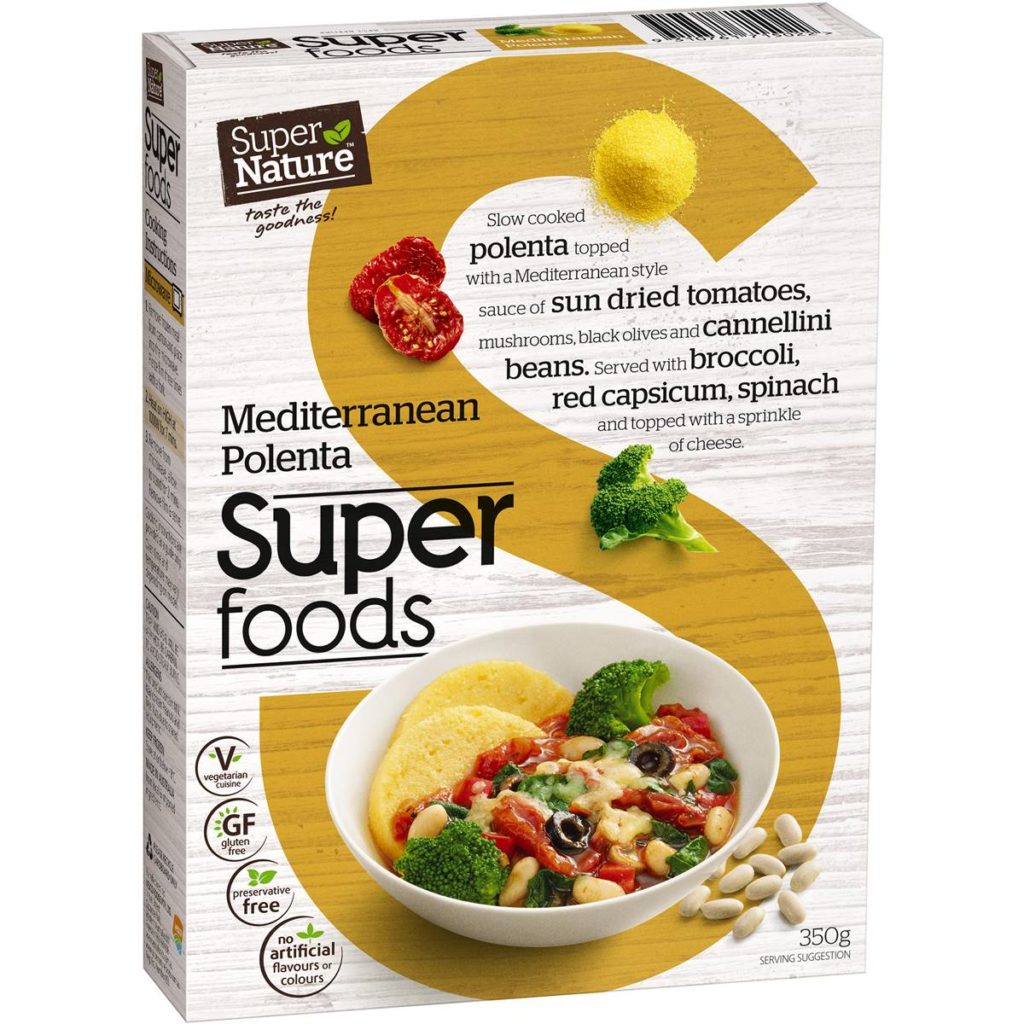 Super Nature Super Foods Mediterranean Polenta Frozen Meal 350g