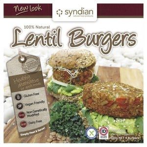 Syndian Frozen Gluten Free Lentil Burgers