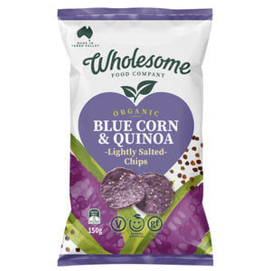 The Wholesome Food Company Organic Blue Corn & Quinoa Chips