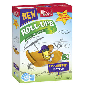 Uncle Tobys Passionfruit Flavour Roll Ups 6 pack