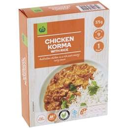 Woolworths Frozen Meal Chicken Korma & Rice