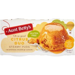 Aunt Betty's Citrus Duo Gluten Free Pudding 2x95g