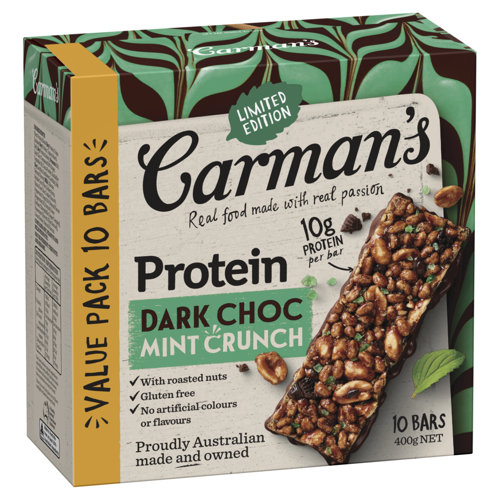 Carman's Protein Bars Choc Mint 10 Pack