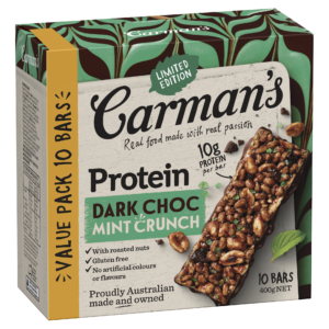 Carman's Protein Bars Choc Mint 10 Pack