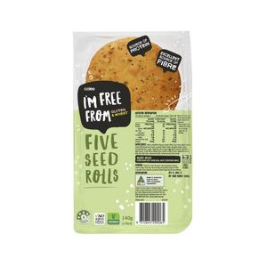 Coles Gluten Free Five Seed Rolls 2 pack