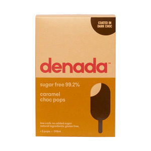 Denada Sugar Free Ice Cream Choc Pops Salted Caramel 3 Pack
