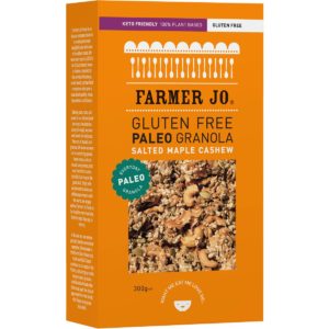 Farmer Jo Gluten Free Paleo Granola Salted Maple Cashew 300g