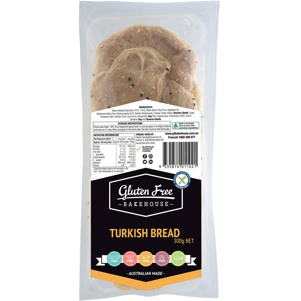 Gluten Free Bakehouse Turkish Bread