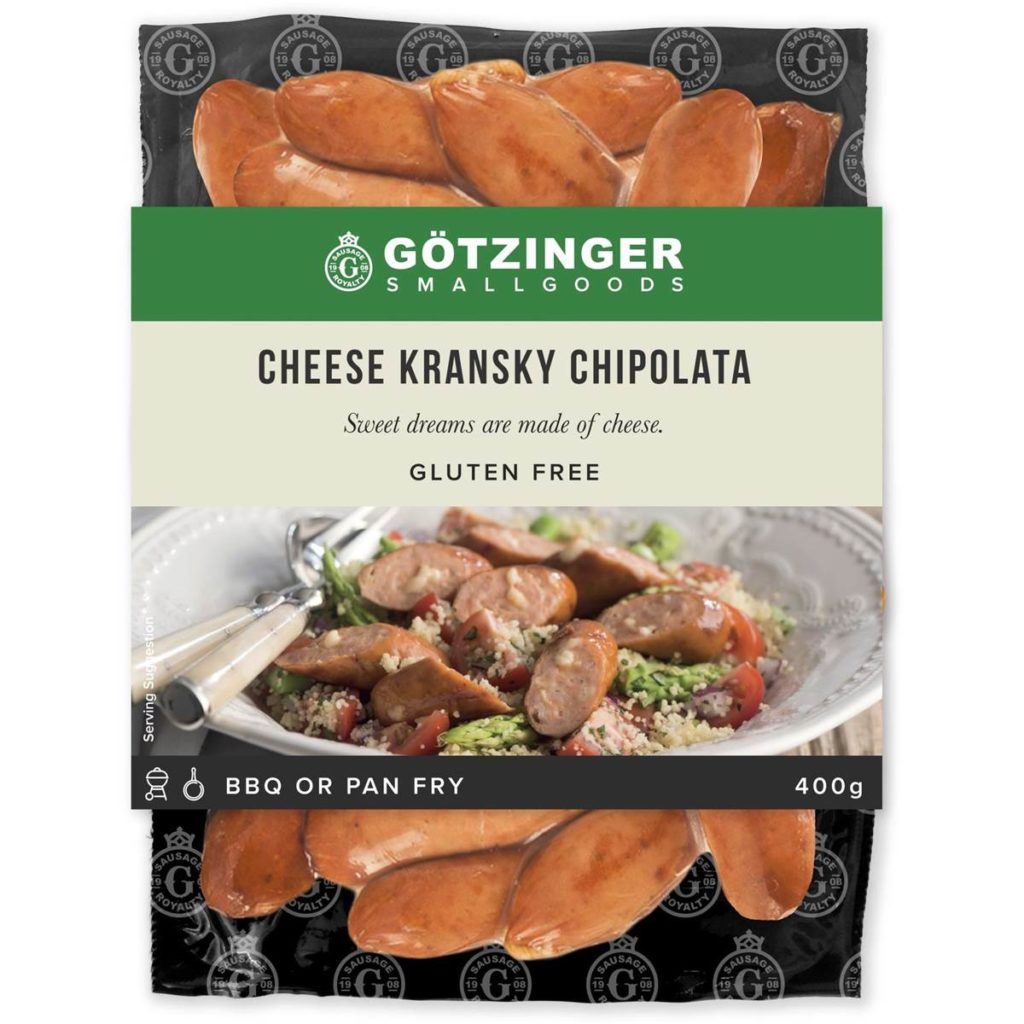 Gotzinger Cheese Kransky Chipolata 400g