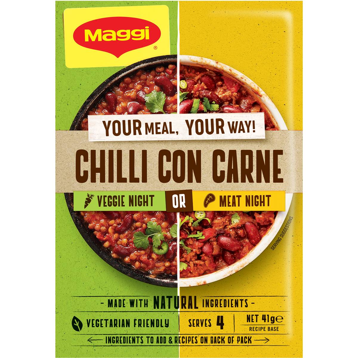 Maggi Chilli Con Carne Recipe Mix 41g, Meal Ingredients