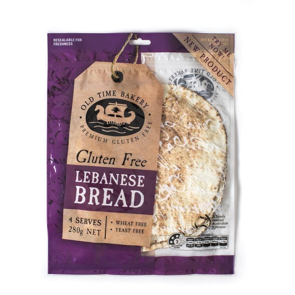 Old Time Bakery Gluten Free Lebanese Bread 280g