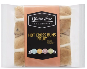 Gluten Free Bakehouse Fruit Hot Cross Buns 4 Pack