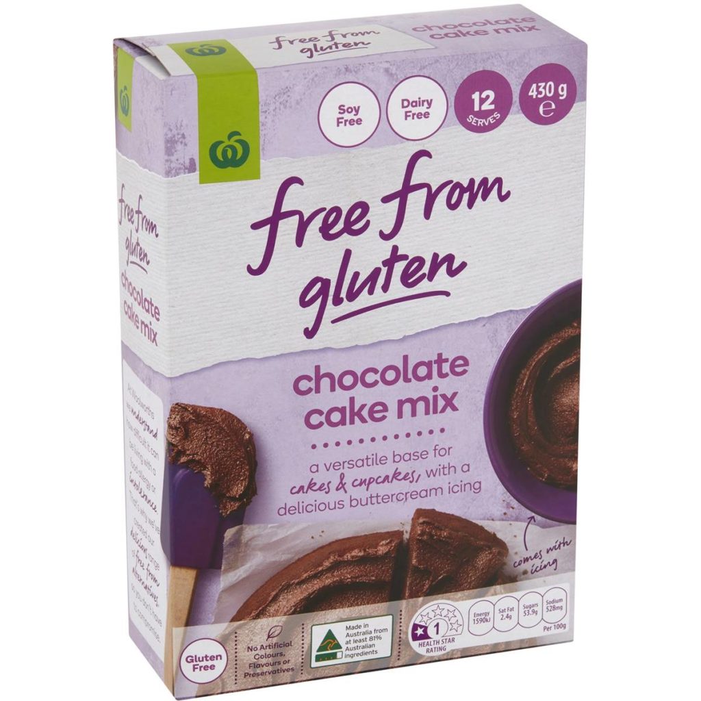 Woolworths Free From Gluten Chocolate Cake Mix 430g
