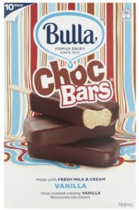 Bulla Choc Bars Vanilla 10 Pack