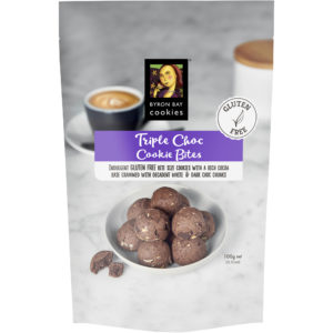 Byron Bay Cookies Gluten Free Triple Choc Cookie Bites 100g
