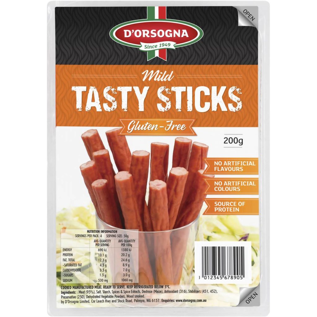 D'Orsogna Tasty Sticks Mild 200g