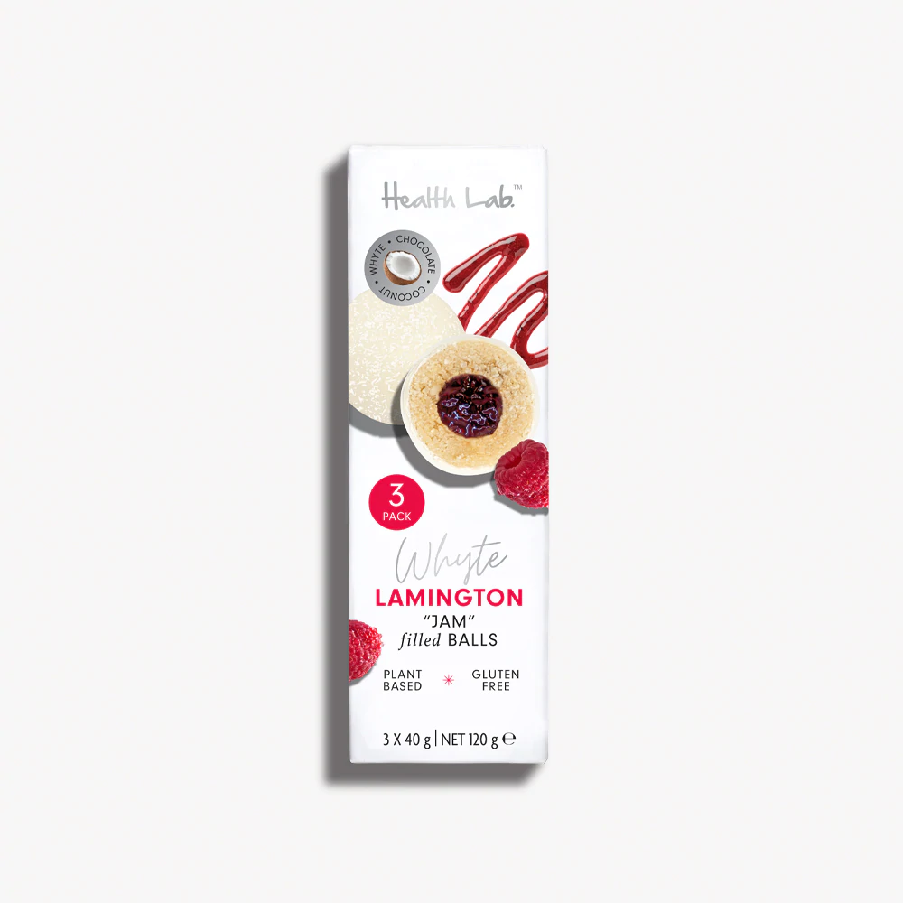 Health Lab 3-Pack Whyte Choc Lamington Balls 3x40g