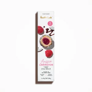 Health Lab Aussie Lamington Jam Filled Chocolate Coated Balls 5 Pack