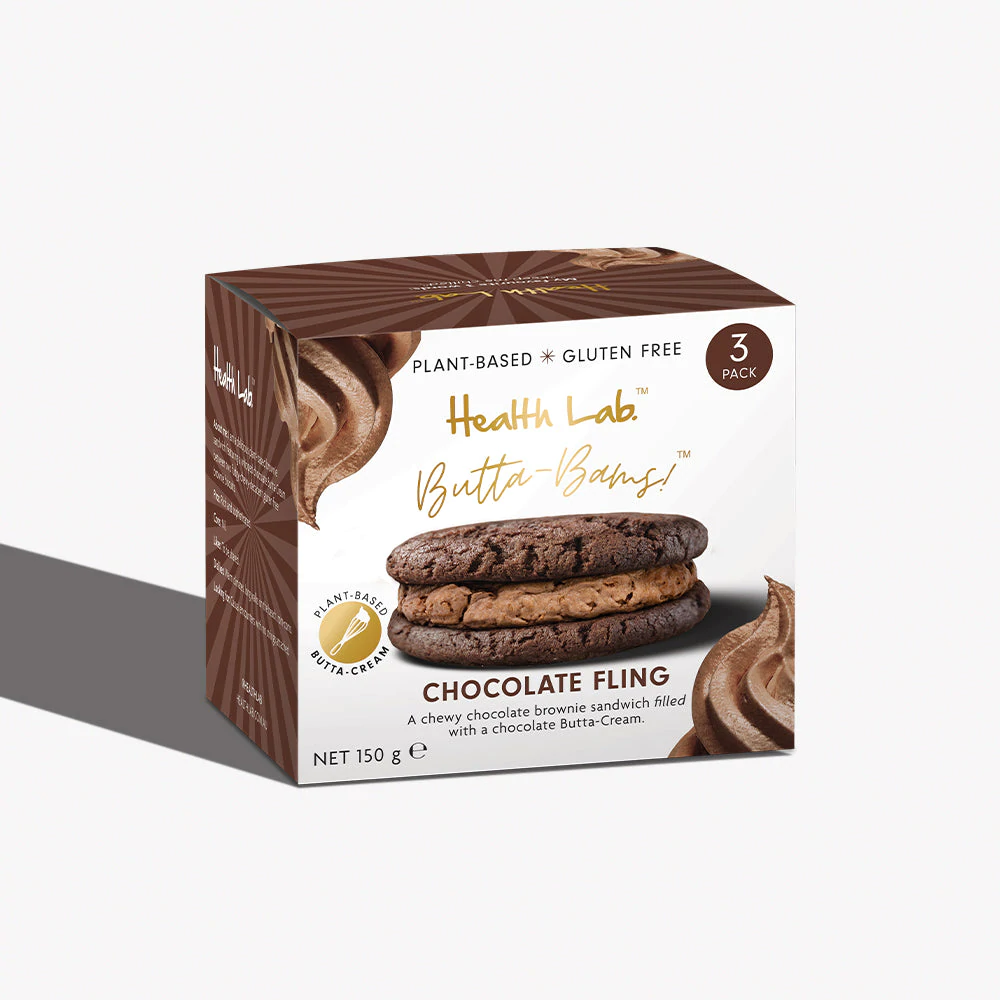 Health Lab Butta Bams Double Chocolate Fling 3 Pack 150g