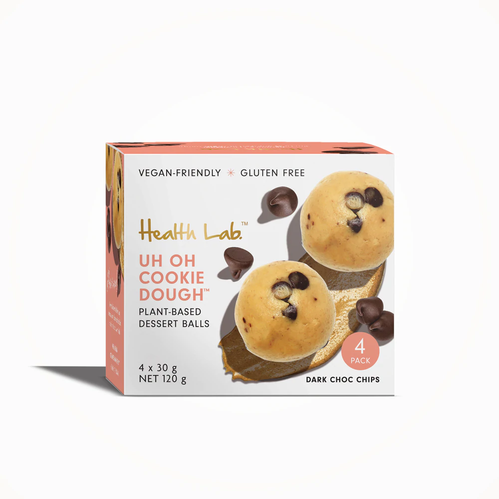 Health Lab Uh Oh Cookie Dough Raw Dessert Ball 4 pack