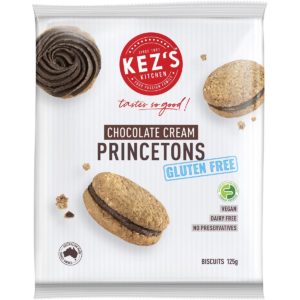 Kez's Kitchen Gluten Free Chocolate Cream Princetons 125g