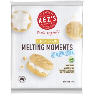 Kez's Kitchen Gluten Free Lemon Cream Melting Moments 190g