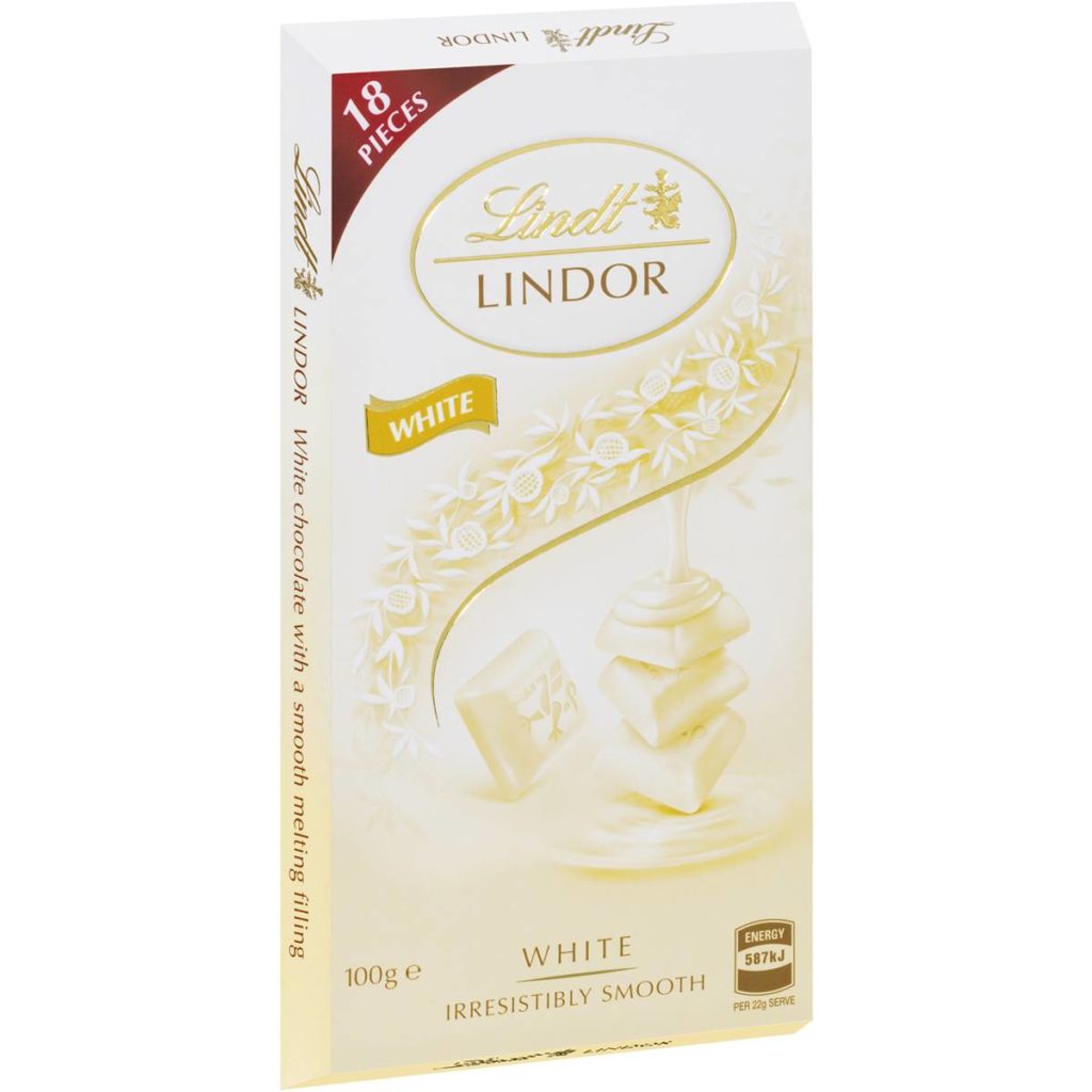 Lindt Lindor Chocolate Block White 100g Block – Gluten Free Products of