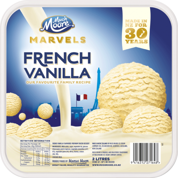 Much Moore Marvels French Vanilla Ice Cream 2l