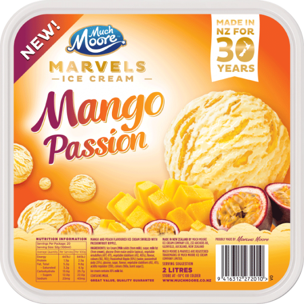 Much Moore Marvels IceCream Mango Passion 2L