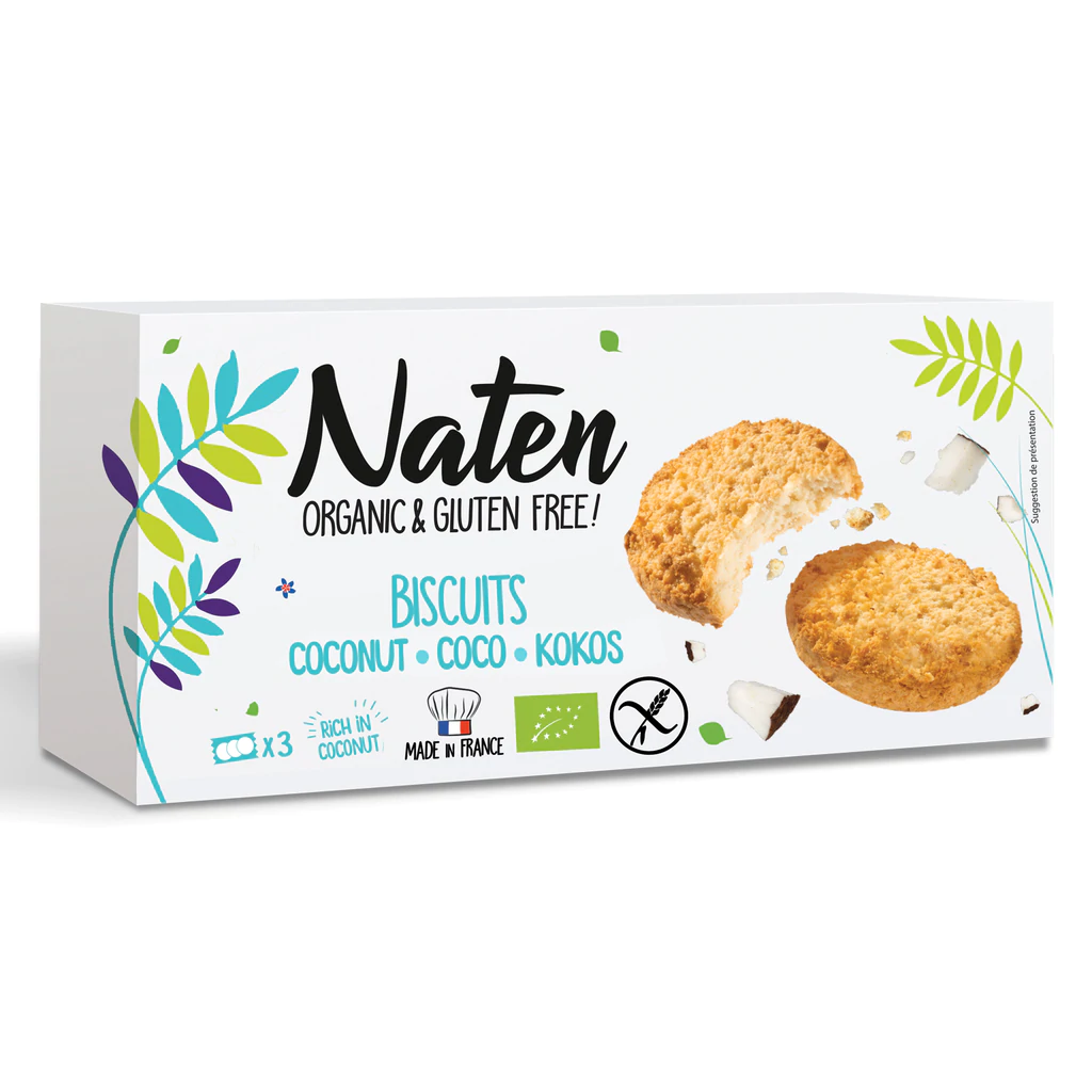 Naten Organic & Gluten Free Coconut Biscuits 150g