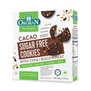 Orgran Gluten Free Sugar Free Cacao Cookies 130g