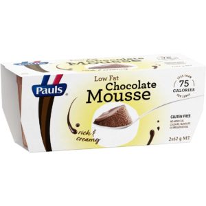 Pauls Low Fat Chocolate Mousse 62gx 2 Pack