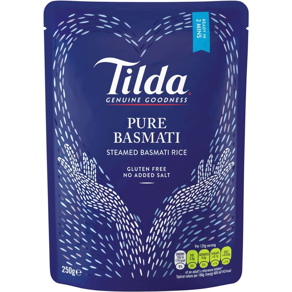 Tilda Microwave Steamed Pure Basmati Rice 250g
